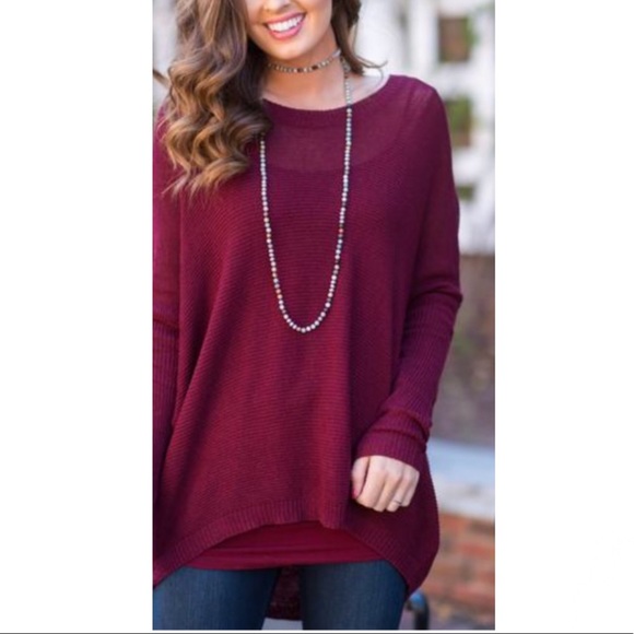 🆕 Keon Burgundy Sweater - Picture 2 of 2